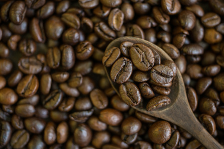 Coffee beans that have been roasted aroma and taste the best.の写真素材