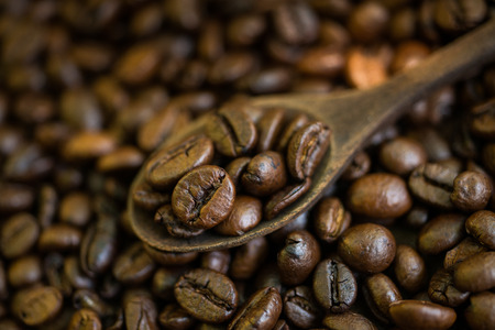 Coffee beans that have been roasted aroma and taste the best.の写真素材