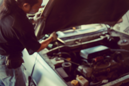 blur It is clear glass repair or auto accident on the road.の写真素材