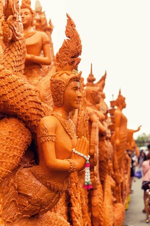 Candle pattern carved into literature in the rainy season.の写真素材
