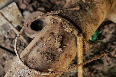 Clay is a material used to make pottery of Thailand.の写真素材