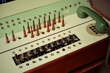 Wired communications equipment Vintage and rare collection.の写真素材