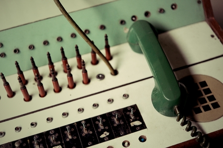 Wired communications equipment Vintage and rare collection.の写真素材