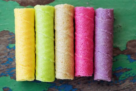Tootsie Dessert colorful,snack colorfull in thailandの写真素材