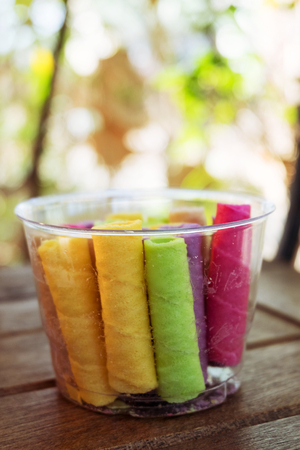 Tootsie Dessert colorful,snack colorfull in thailandの写真素材