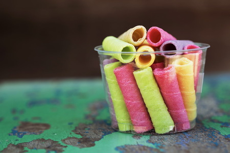 Tootsie Dessert colorful,snack colorfull in thailandの写真素材