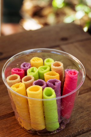 Tootsie Dessert colorful,snack colorfull in thailandの写真素材