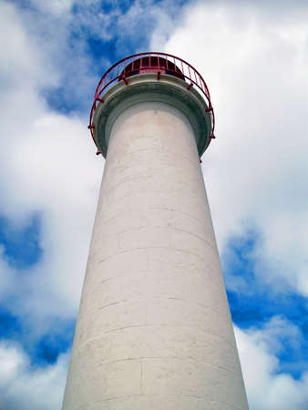 The lighthouse in  Saint-Martin-de-R, on the island of Re. The Island of Re (Ile de) is a famous holiday resort on the Atlantic coast, the island has its fair share of celebrities, past and present.の写真素材