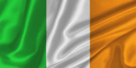 Flag of Ireland on the windの写真素材