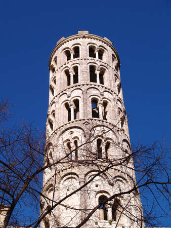 Fenestrelle Tower, Saint-Theodorit Cathedral in Uzes, franceの写真素材