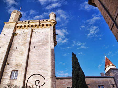 Uzes village in the south of France;  Duke's Palaceのeditorial素材