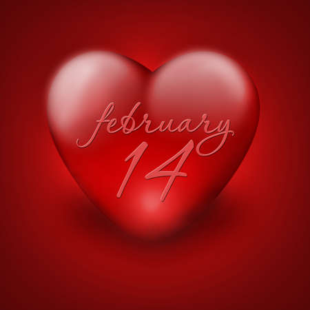  red heart - card on valentine's day の写真素材