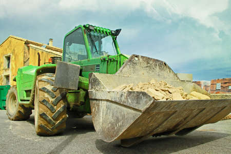 Large construction vehicle ready for action