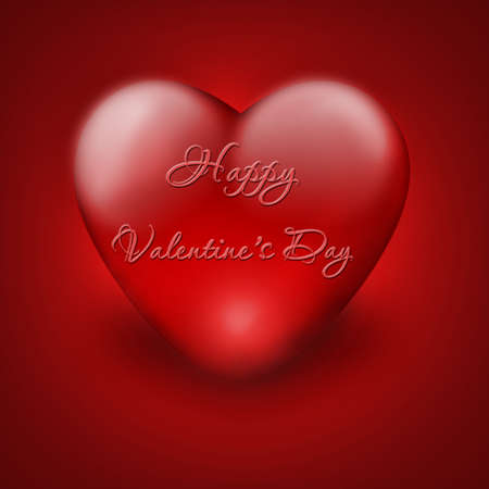 red heart card on valentineの写真素材