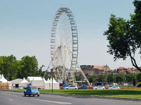 Ferris wheel in Avignon, Franceのeditorial素材