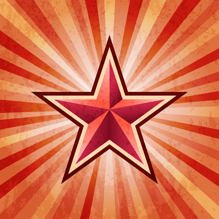 Red star burst army backgroundのイラスト素材