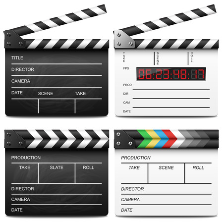 Clapper board setのイラスト素材