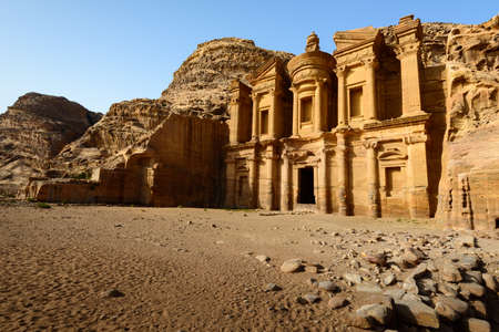 Monastery at Petra, Jordanの写真素材