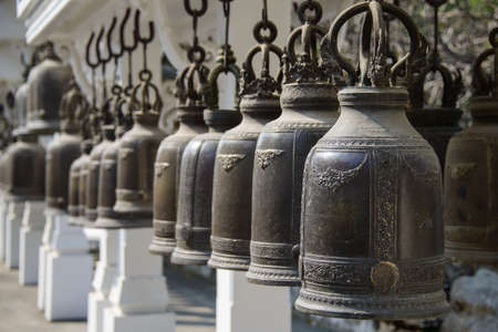 Bells in templeの写真素材