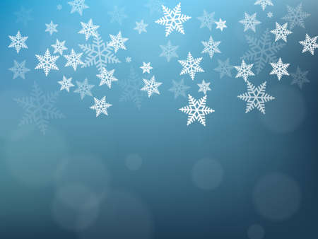 Winter Snowflakes Backgroundの写真素材