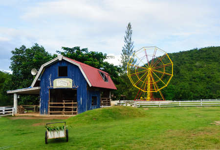 House in a farmの写真素材