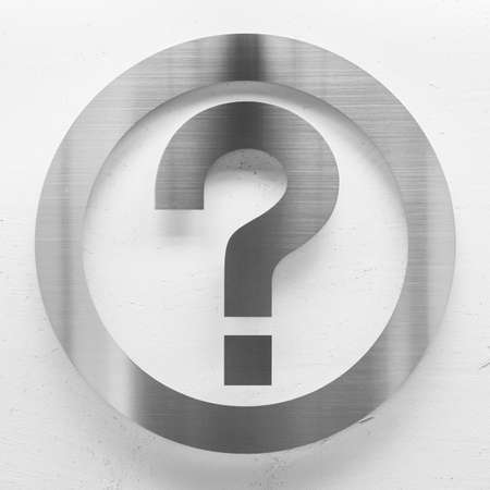 Metal Question Markの写真素材