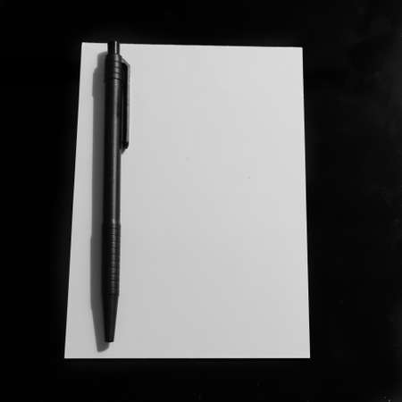 Pen and Note Paperの写真素材