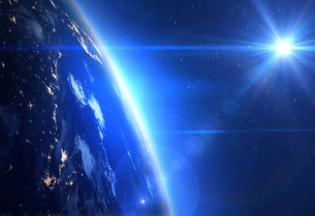 Earth, Sun and Space.