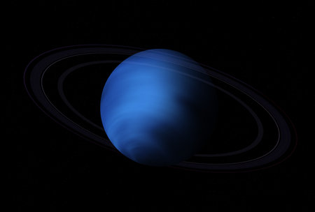 Neptune - is the eighth from the Sun solar system planet. Galaxy, stars and planet Neptune. Planet Neptune in the starry sky of Solar System.High quality image. High resolution image. This image elements furnished by .の写真素材