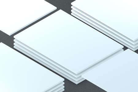 template to presentation app web design. place for your design. many cards. showcase. canvas background. grey backgroundの写真素材