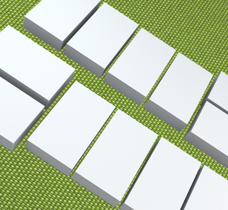template to presentation. place for your design. many cards. stacks of paper. greeting cards....