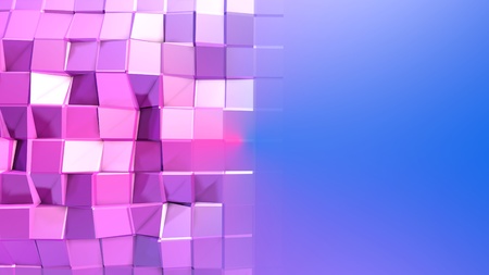 Low poly abstract background with modern gradient colors.の写真素材