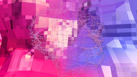 Low poly abstract background with modern gradient colors.