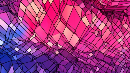 Low poly abstract background with modern gradient colors.の写真素材