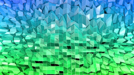 3d rendering abstract geometric background with modern gradient colors in low poly style. 3d surface...