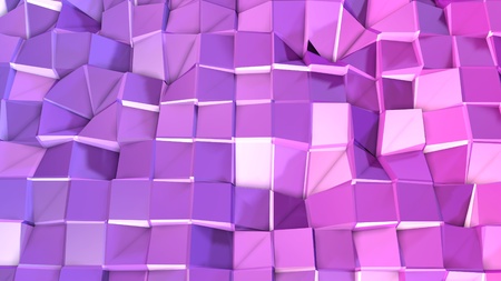 3d render of abstract geometric background with modern gradient colors in low poly style. 3d surface...