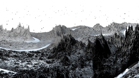3d render of abstract planet surface. Very detailed sci fi or science fiction background in...