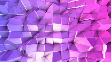 3d low poly abstract geometric background with modern gradient colors. 3d surface red violet...