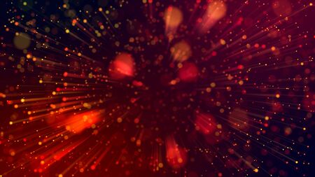 3d abstract beautiful background with colorful glowing particles, depth of field and bokeh effect....