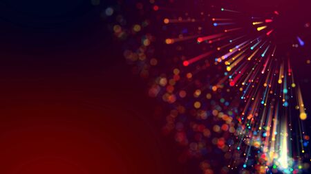 3d abstract beautiful background with colorful glowing particles, depth of field and bokeh effect....