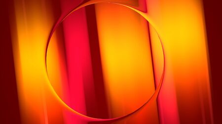 3d rendering of abstract background with red orange yellow twisted gradient of colors. beautiful mixing colors of paint on a planeの写真素材