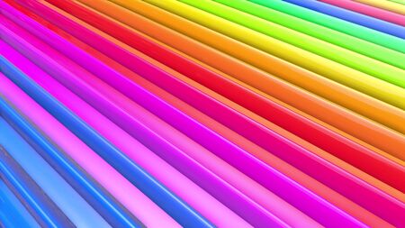 Abstract 3d seamless bright rainbow colors background in 4k. Multicolored gradient stripes move...