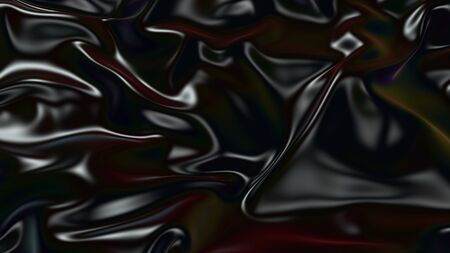 3D render beautiful folds of black silk in full screen, like a beautiful clean fabric background....