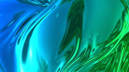 3D render beautiful folds of light shiny silk, like foil or metallic surface in full screen....