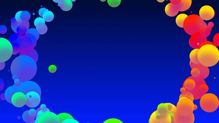 abstract simple background with beautiful multi-colored circles or balls in flat style like paint...