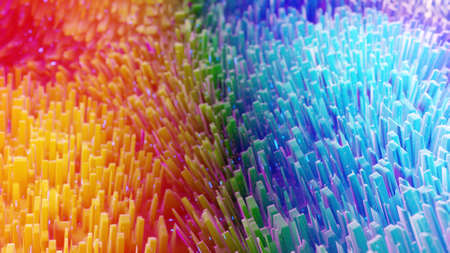 Beautiful abstract 3D background with gradient rainbow colors, surface with abstract waves or...