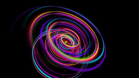 3d rendering stylish creative abstract background. colored lines swirling in spiral. Motion design...