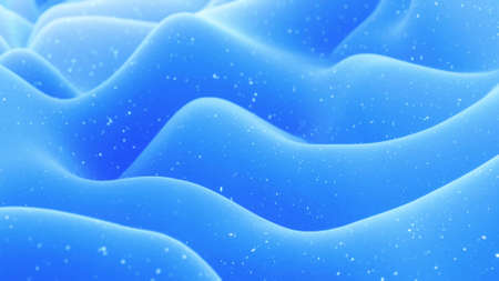 Beautiful abstract 3D surface with glitter sparkles, abstract 3d waves on surface. Blue gradient,...