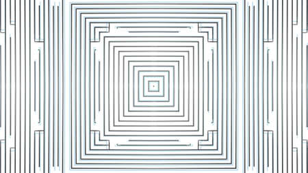 Sci-fi theme. Abstract black wireframe on white bg. Ai geometric pattern of lines, nodes and intersections. Building solution by ai or neural network, branches of calculations. 3d renderの写真素材