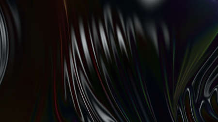 3D render beautiful folds of black silk in full screen, like a beautiful clean fabric background....